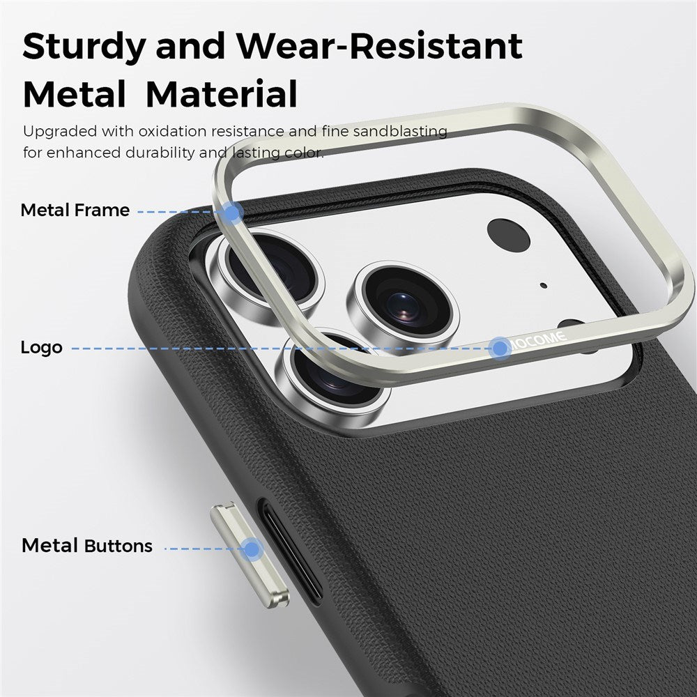 iPhone 18 Pro EIDERWOOD Konstläder Baksida Skal m. Avtagbar Korthållare - MagSafe Kompatibel - Svart