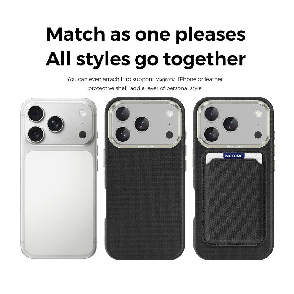 iPhone 18 Pro EIDERWOOD Konstläder Baksida Skal m. Avtagbar Korthållare - MagSafe Kompatibel - Svart