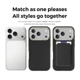 iPhone 18 Pro EIDERWOOD Konstläder Baksida Skal m. Avtagbar Korthållare - MagSafe Kompatibel - Svart