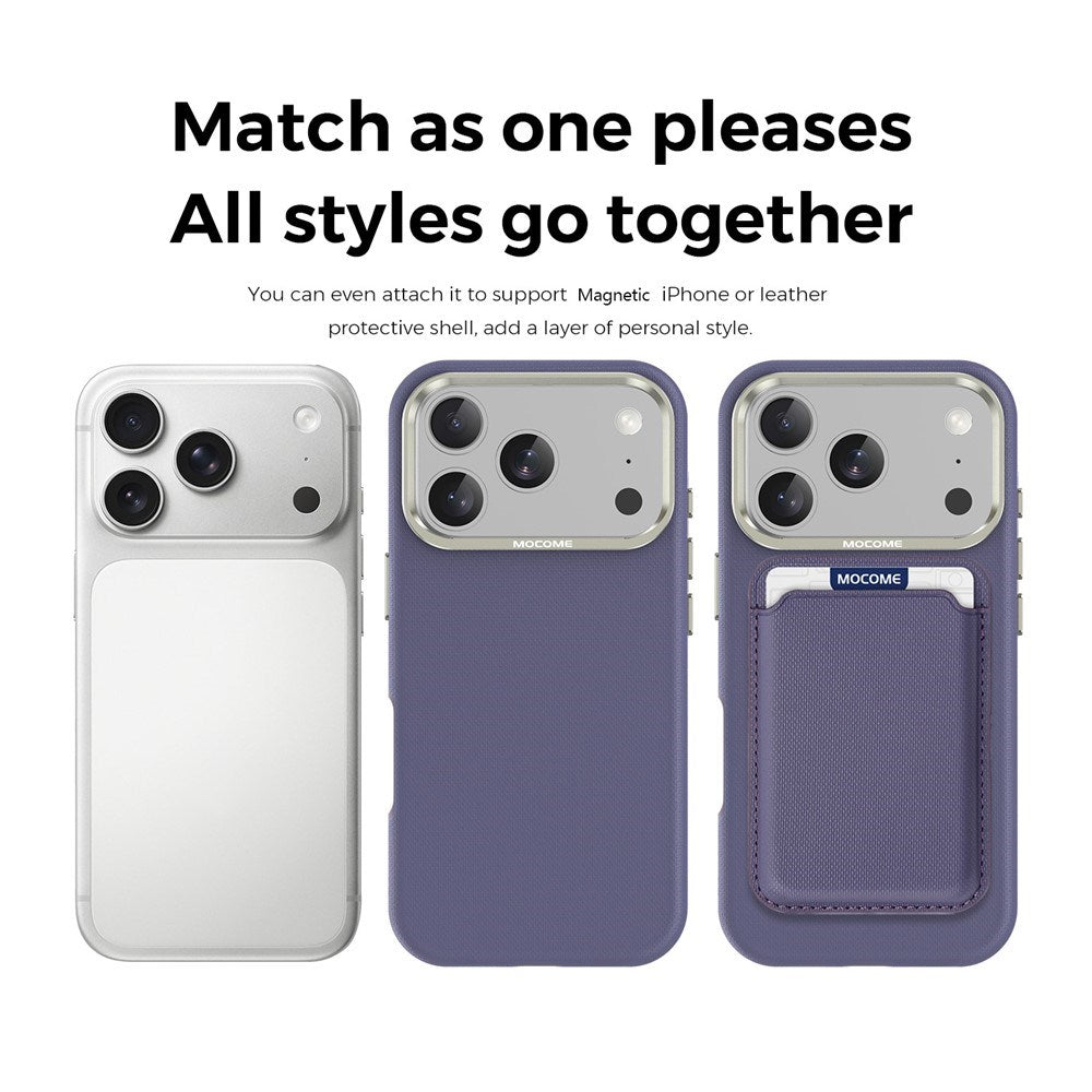 iPhone 18 Pro EIDERWOOD Konstläder Baksida Skal m. Avtagbar Korthållare - MagSafe Kompatibel - Lila