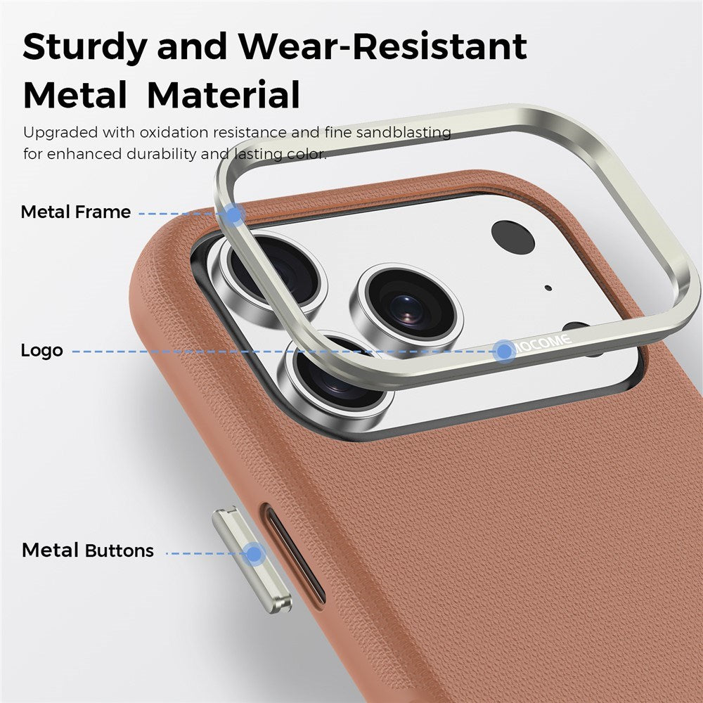 iPhone 18 Pro EIDERWOOD Konstläder Baksida Skal m. Avtagbar Korthållare - MagSafe Kompatibel - Brun