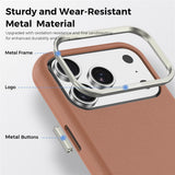 iPhone 18 Pro EIDERWOOD Konstläder Baksida Skal m. Avtagbar Korthållare - MagSafe Kompatibel - Brun