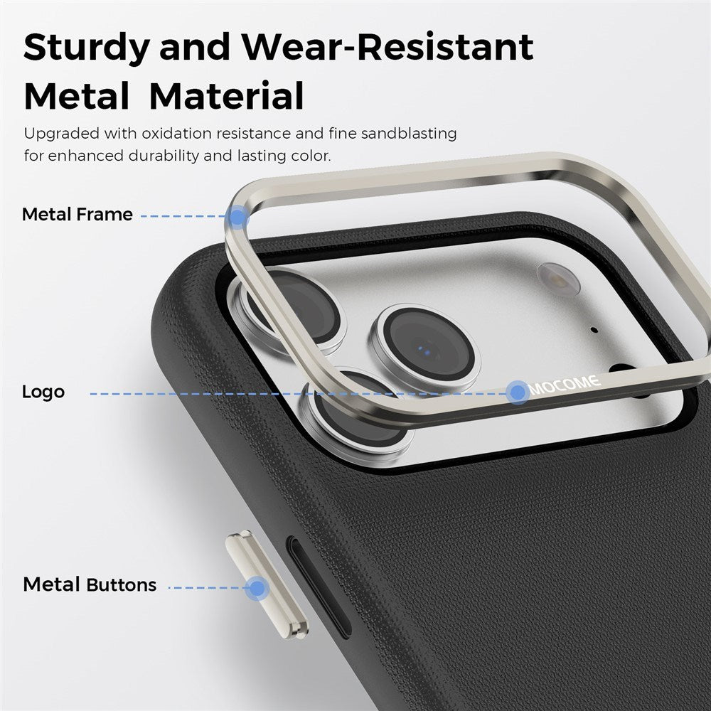 iPhone 18 Pro Max EIDERWOOD Konstläder Baksida Skal m. Avtagbar Korthållare - MagSafe Kompatibel - Svart