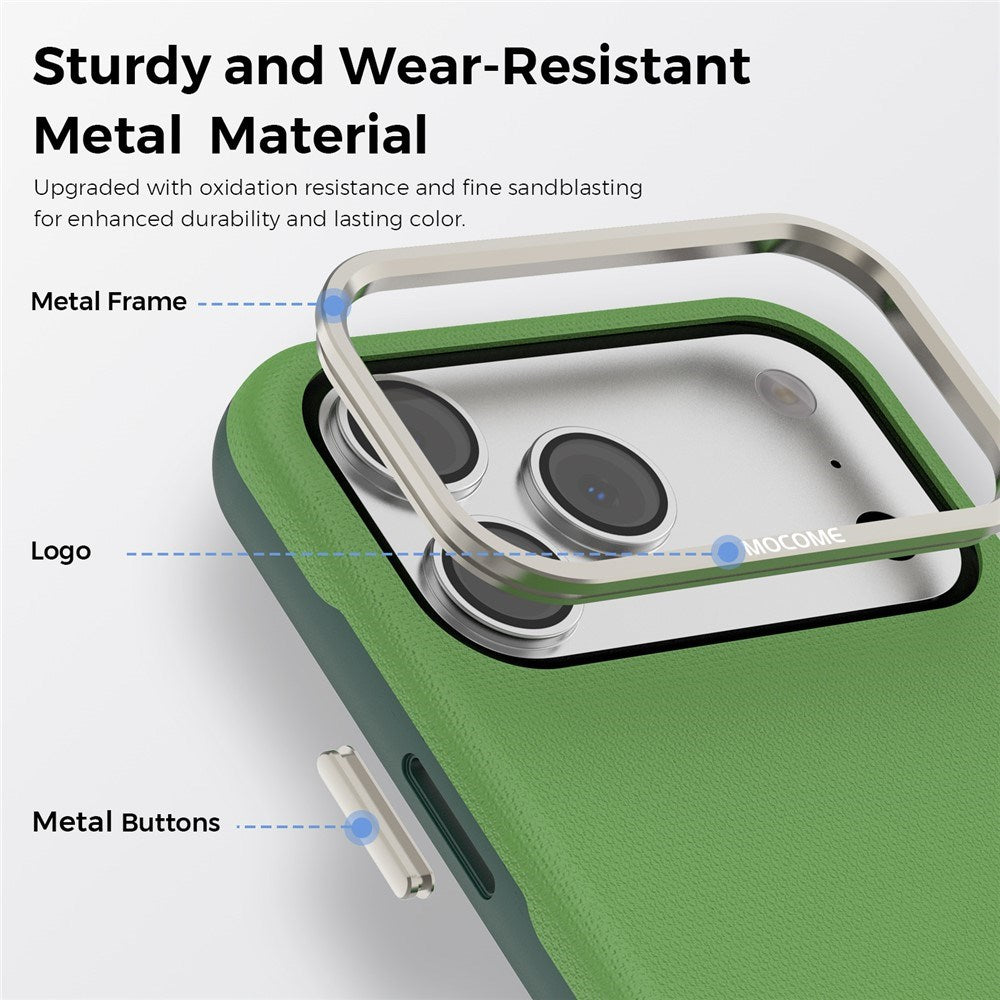 iPhone 18 Pro Max EIDERWOOD Konstläder Baksida Skal m. Avtagbar Korthållare - MagSafe Kompatibel - Grön