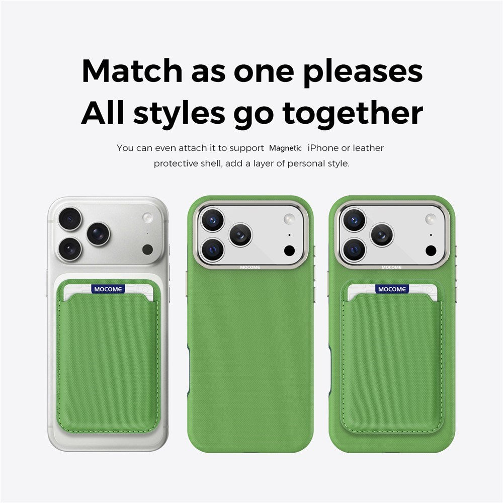iPhone 18 Pro Max EIDERWOOD Konstläder Baksida Skal m. Avtagbar Korthållare - MagSafe Kompatibel - Grön