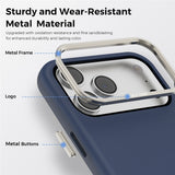 iPhone 18 Pro Max EIDERWOOD Konstläder Baksida Skal m. Avtagbar Korthållare - MagSafe Kompatibel - Blå