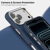 iPhone 18 Pro Max EIDERWOOD Konstläder Baksida Skal m. Avtagbar Korthållare - MagSafe Kompatibel - Blå