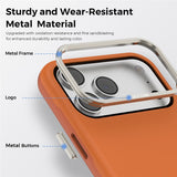 iPhone 18 Pro Max EIDERWOOD Konstläder Baksida Skal m. Avtagbar Korthållare - MagSafe Kompatibel - Orange