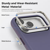 iPhone 18 Pro Max EIDERWOOD Konstläder Baksida Skal m. Avtagbar Korthållare - MagSafe Kompatibel - Lila
