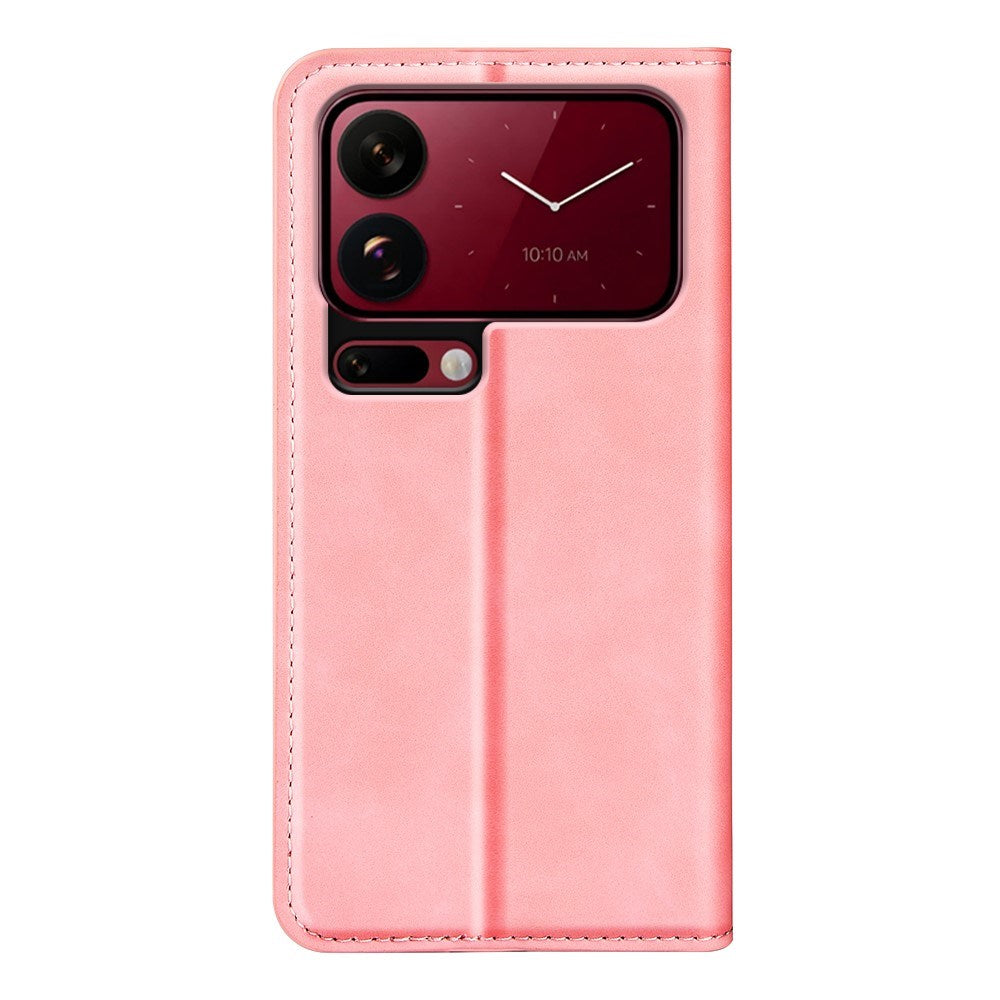 Xiaomi 18 Pro Max EIDERWOOD Fodral i Konstläder med Plånboksfack och Stativfunktion - Rosa