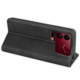 Xiaomi 18 Pro EIDERWOOD Fodral i Konstläder med Plånboksfack och Stativfunktion - Svart