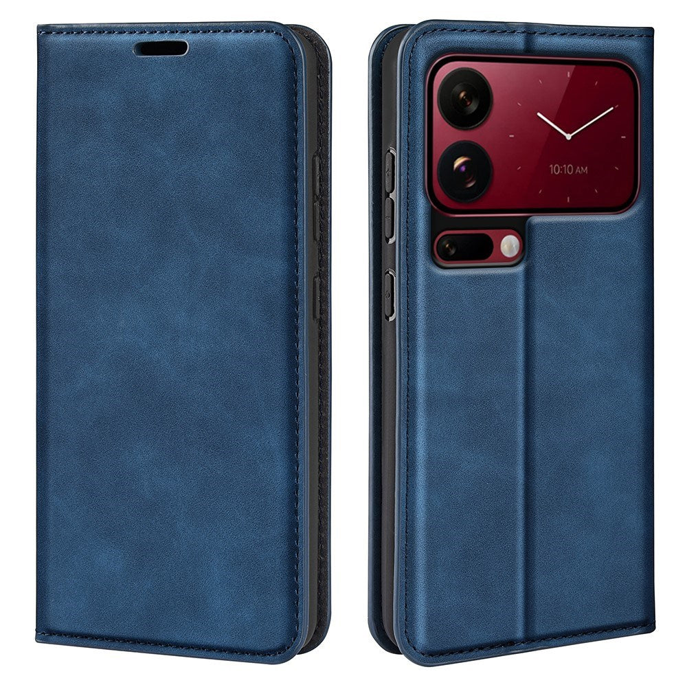 Xiaomi 18 Pro EIDERWOOD Fodral i Konstläder med Plånboksfack och Stativfunktion - Blå