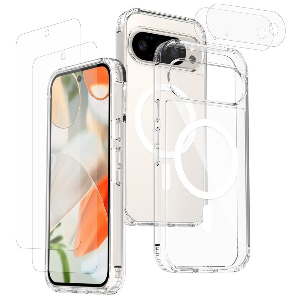 Google Pixel 11 Pro XL Skyddsset med 1 x MagSafe Skal & 2 x Skärmskydd & 2 x Kameralinsglas - Genomskinlig