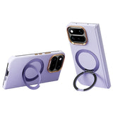 Google Pixel 11 Pro Fold ABEEL Hårt Soft-Touch Plast Skal m. Kickstand - MagSafe Kompatibel - Lila