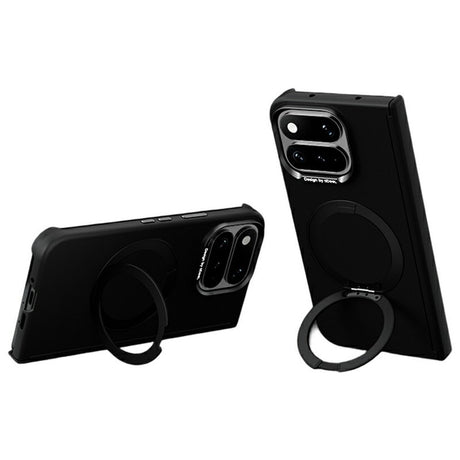 Google Pixel 11 Pro Fold ABEEL Hårt Soft-Touch Plast Skal m. Kickstand - MagSafe Kompatibel - Svart