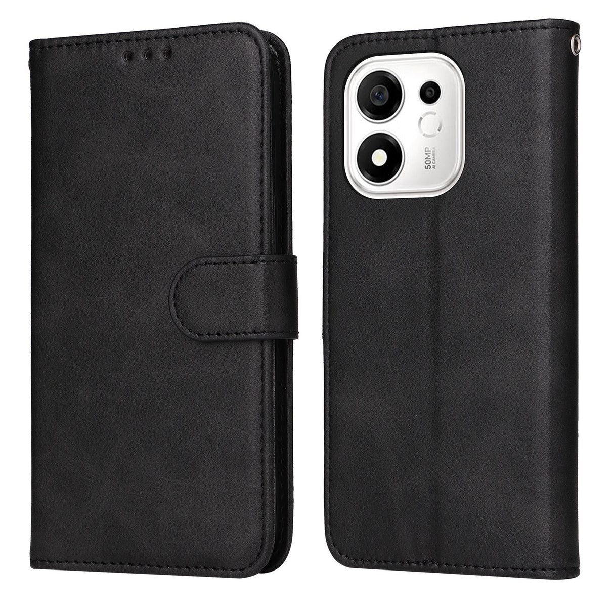 Honor 600 Smart EIDERWOOD Flipfodral i konstläder - Svart