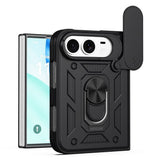iPhone Fold EIDERWOOD Hybrid Hantverkar Skal m. Kickstand & Cam Slider - Svart