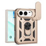 iPhone Fold EIDERWOOD Hybrid Hantverkar Skal m. Kickstand & Cam Slider - Guld