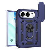iPhone Fold EIDERWOOD Hybrid Hantverkar Skal m. Kickstand & Cam Slider - Blå