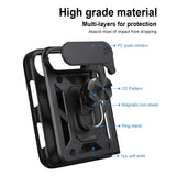 iPhone Fold EIDERWOOD Hybrid Hantverkar Skal m. Kickstand & Cam Slider - Blå