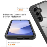 Samsung Galaxy S26 FE / S25 FE EIDERWOOD Hybrid Skal med Inbyggt Skärmskydd - Genomskinlig / Svart
