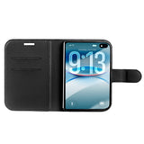 iPhone Fold EIDERWOOD Konstläder Fodral m. Korthållare & Ståfunktion - Svart