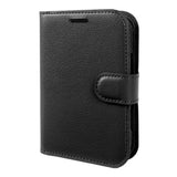 iPhone Fold EIDERWOOD Konstläder Fodral m. Korthållare & Ståfunktion - Svart