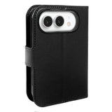 iPhone Fold EIDERWOOD Konstläder Fodral m. Korthållare & Ståfunktion - Svart