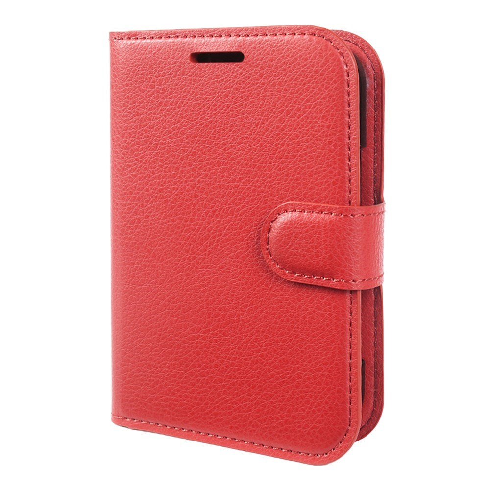 iPhone Fold EIDERWOOD Konstläder Fodral m. Korthållare & Ståfunktion - Röd