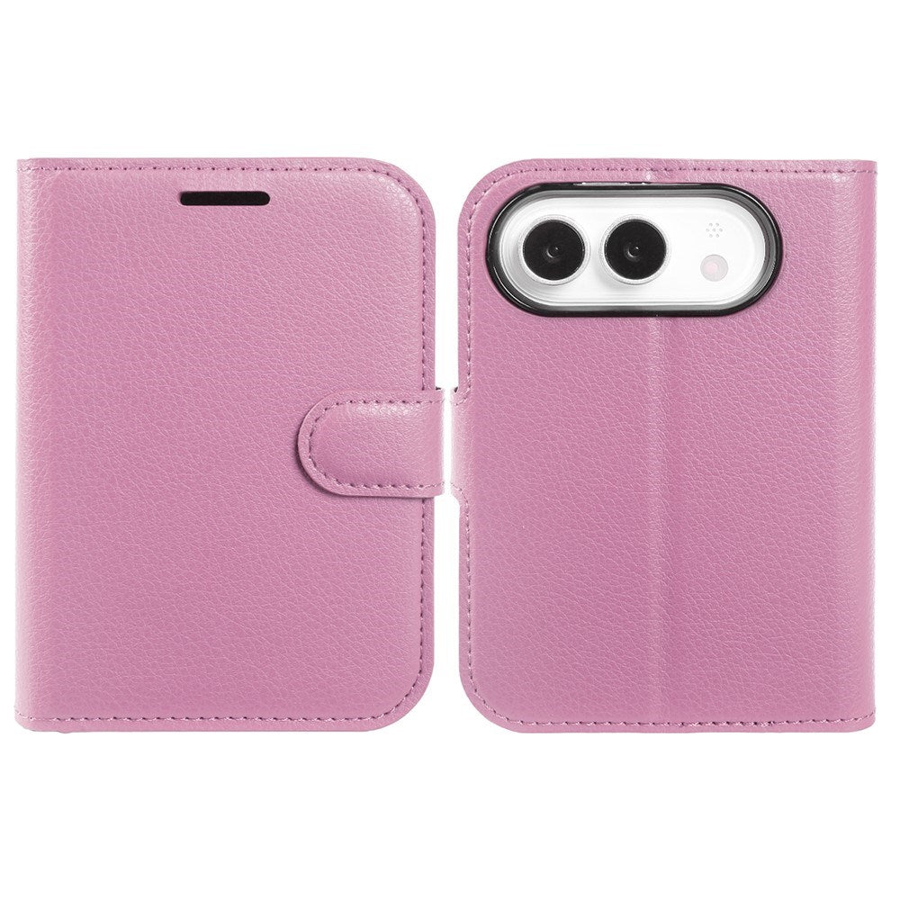 iPhone Fold EIDERWOOD Konstläder Fodral m. Korthållare & Ståfunktion - Rosa