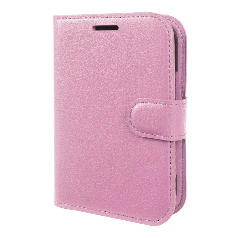 iPhone Fold EIDERWOOD Konstläder Fodral m. Korthållare & Ståfunktion - Rosa