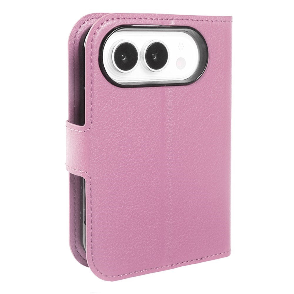 iPhone Fold EIDERWOOD Konstläder Fodral m. Korthållare & Ståfunktion - Rosa