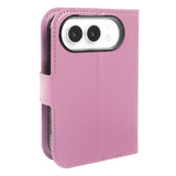 iPhone Fold EIDERWOOD Konstläder Fodral m. Korthållare & Ståfunktion - Rosa