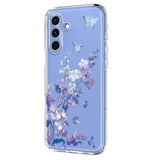 Samsung Galaxy S26 FE EIDERWOOD Flexibelt Plast Skal med Blommotiv - Transparent / Violer