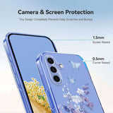 Samsung Galaxy S26 FE EIDERWOOD Flexibelt Plast Skal med Blommotiv - Transparent / Violer
