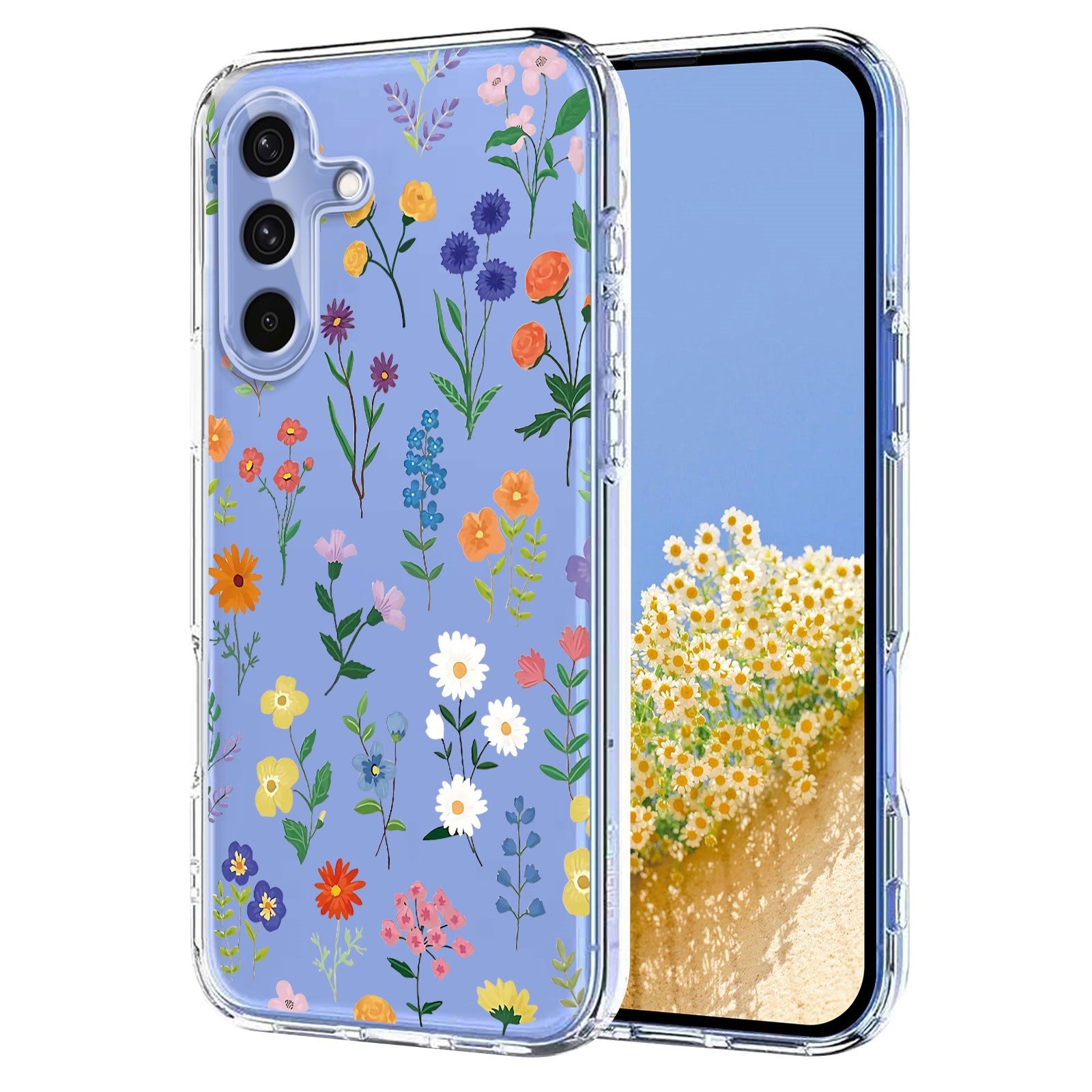 Samsung Galaxy S26 FE EIDERWOOD Flexibelt Plast Skal med Blommotiv - Transparent / Olika Blommor