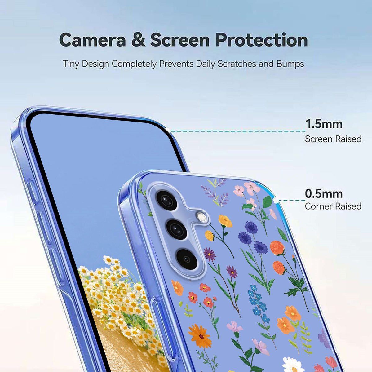Samsung Galaxy S26 FE EIDERWOOD Flexibelt Plast Skal med Blommotiv - Transparent / Olika Blommor