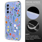 Samsung Galaxy S26 FE EIDERWOOD Flexibelt Plast Skal med Blommotiv - Transparent / Olika Blommor