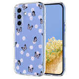 Samsung Galaxy S26 FE EIDERWOOD Flexibelt Plast Skal med Blommotiv - Transparent / Fjärilar