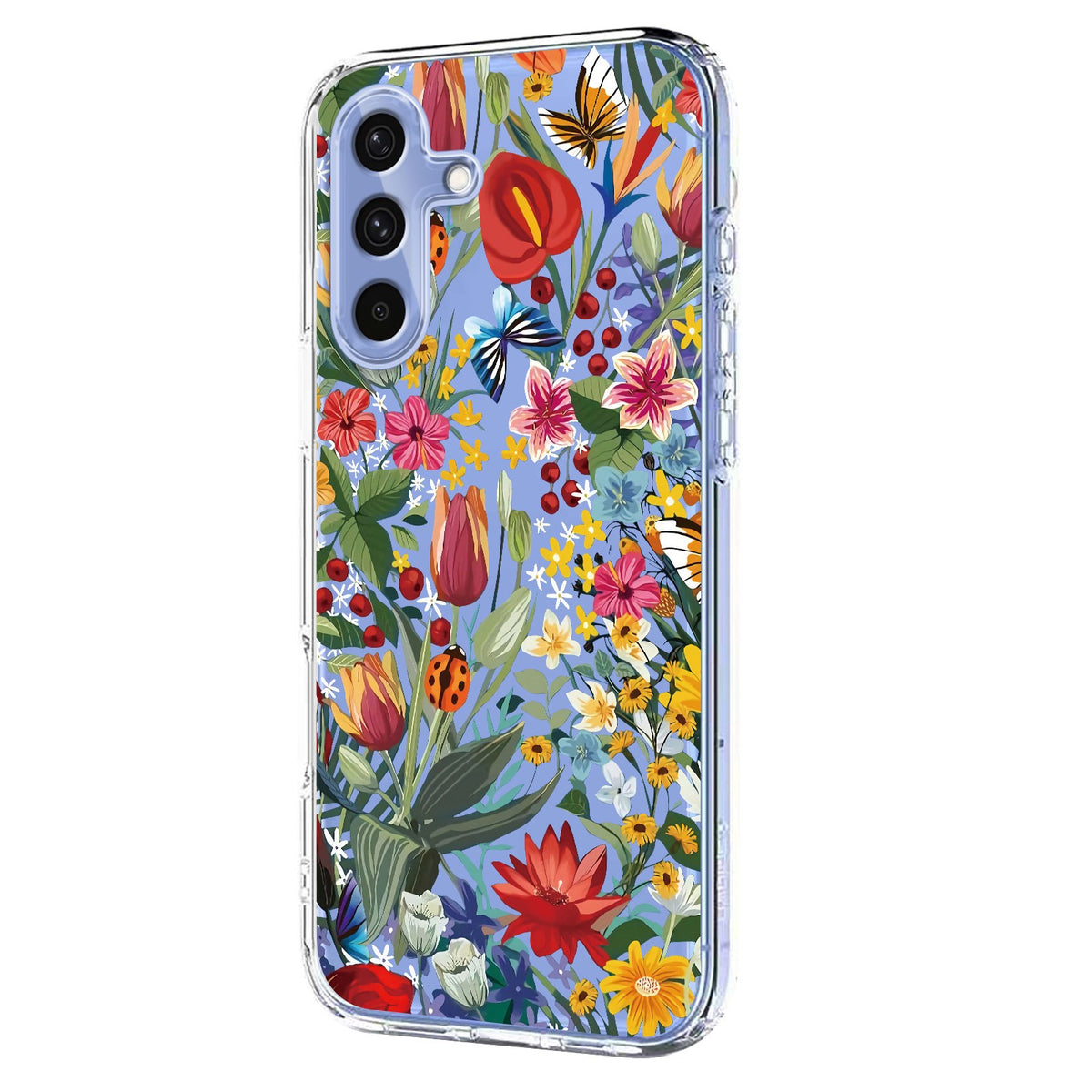 Samsung Galaxy S26 FE EIDERWOOD Flexibelt Plast Skal med Blommotiv - Transparent / Liljor