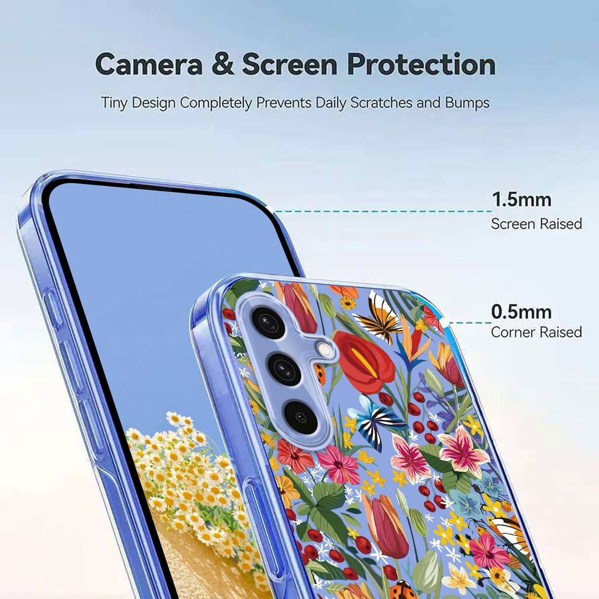 Samsung Galaxy S26 FE EIDERWOOD Flexibelt Plast Skal med Blommotiv - Transparent / Liljor