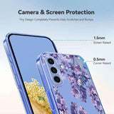 Samsung Galaxy S26 FE EIDERWOOD Flexibelt Plast Skal med Blommotiv - Genomskinlig / Blåregn