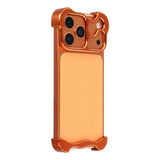 iPhone 18 Pro Tvådelat Metall Bumper Skal - Orange