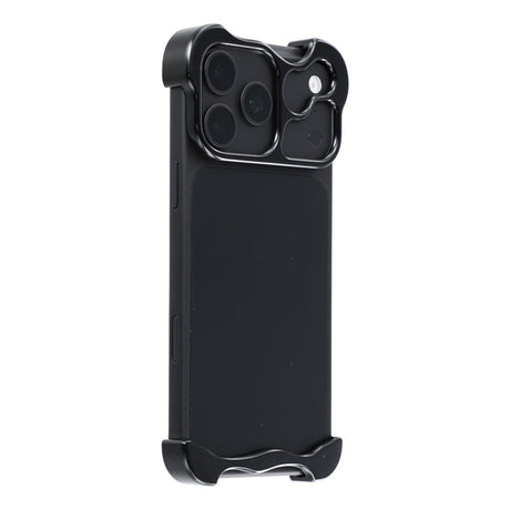 iPhone 18 Pro Tvådelat Metall Bumper Skal - Svart