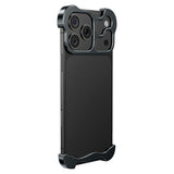 iPhone 18 Pro Tvådelat Metall Bumper Skal - Svart