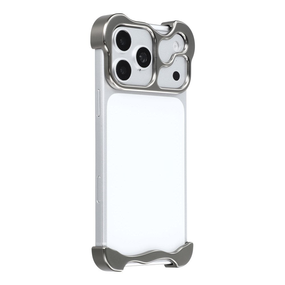 iPhone 18 Pro Tvådelat Metall Bumper Skal - Grå