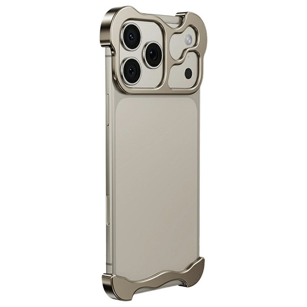 iPhone 18 Pro Max Tvådelat Metall Bumper Skal - Guld