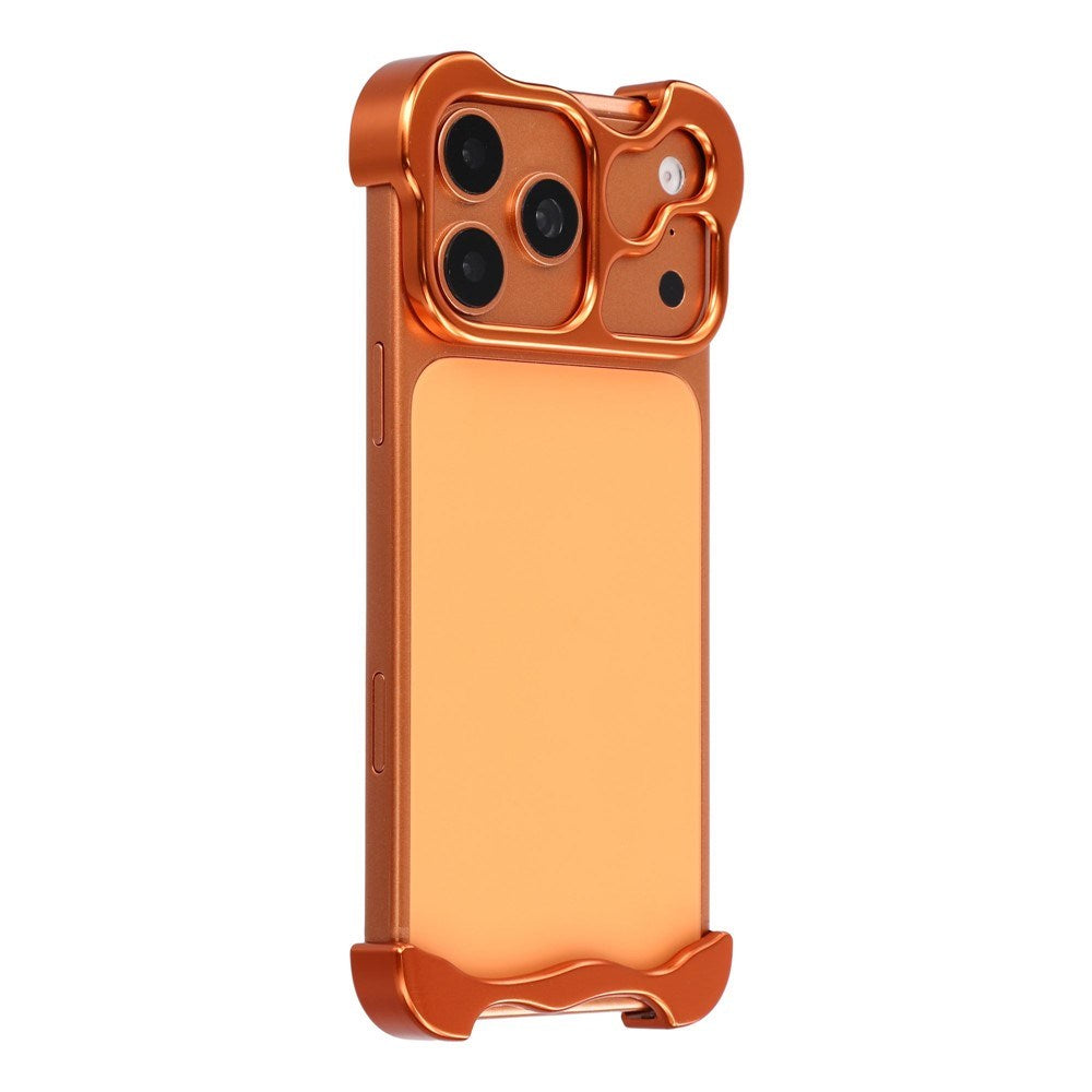 iPhone 18 Pro Max Tvådelat Metall Bumper Skal - Orange