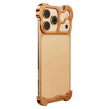 iPhone 18 Pro Max Tvådelat Metall Bumper Skal - Orange
