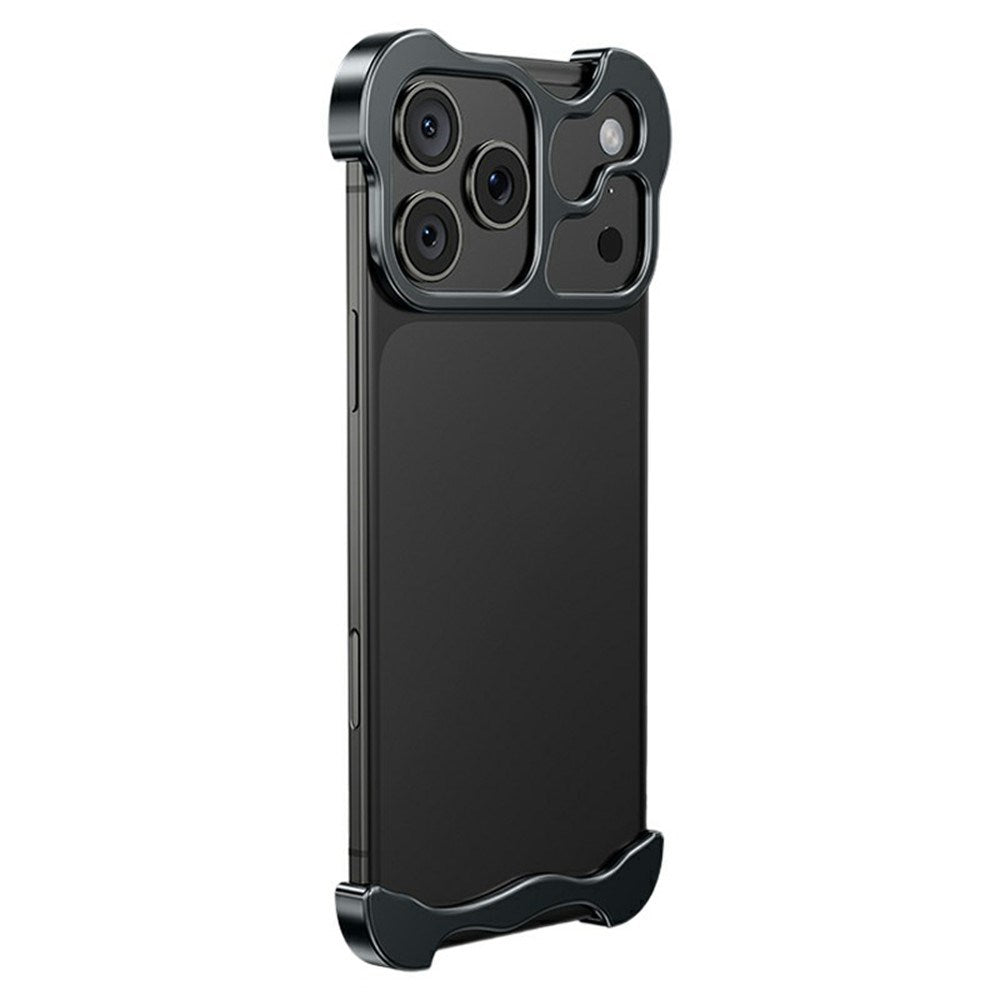 iPhone 18 Pro Max Tvådelat Metall Bumper Skal - Svart
